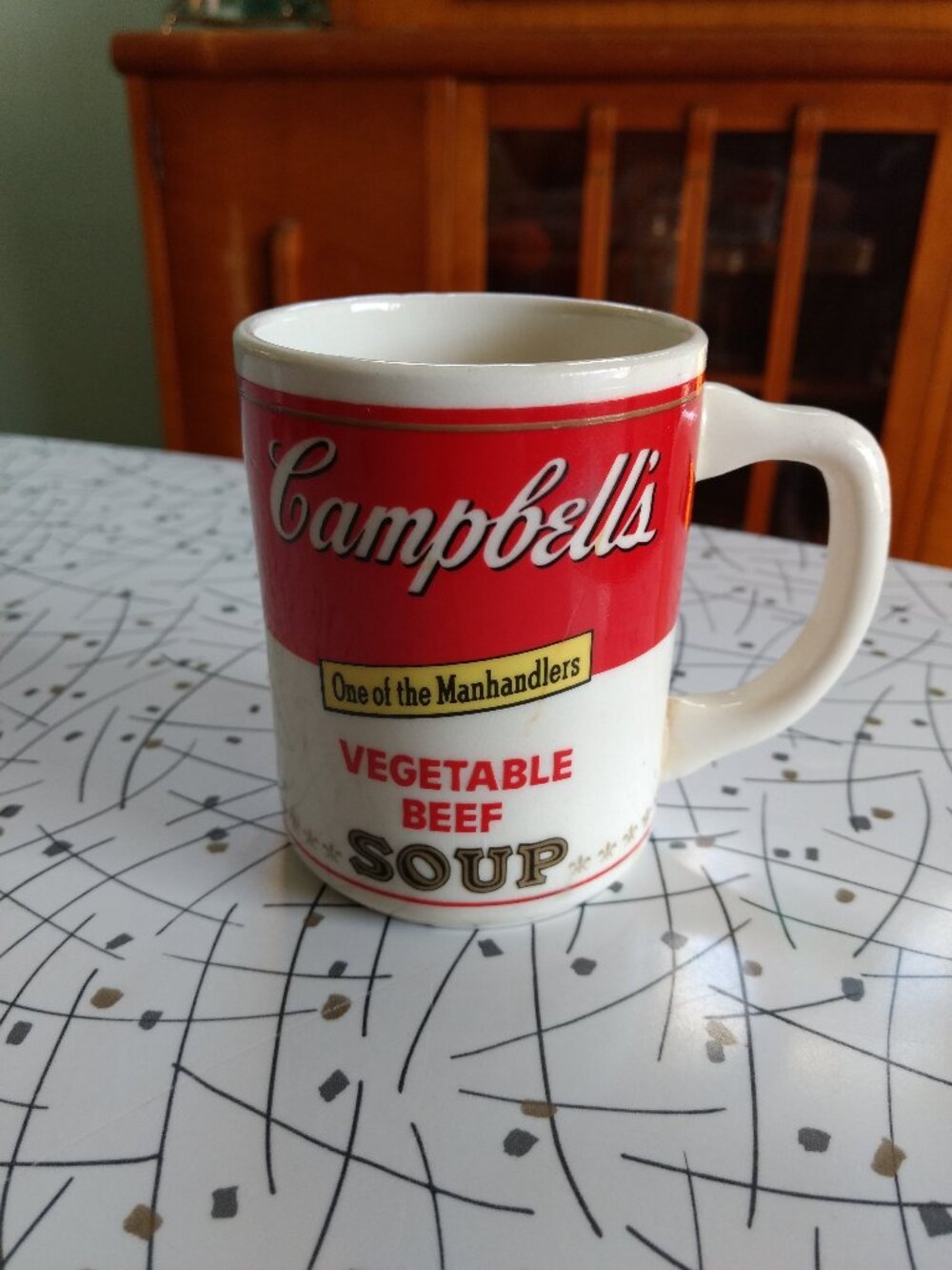 Vintage Campbells Soup Mug Vegetable Beef Retro Advertising Promo